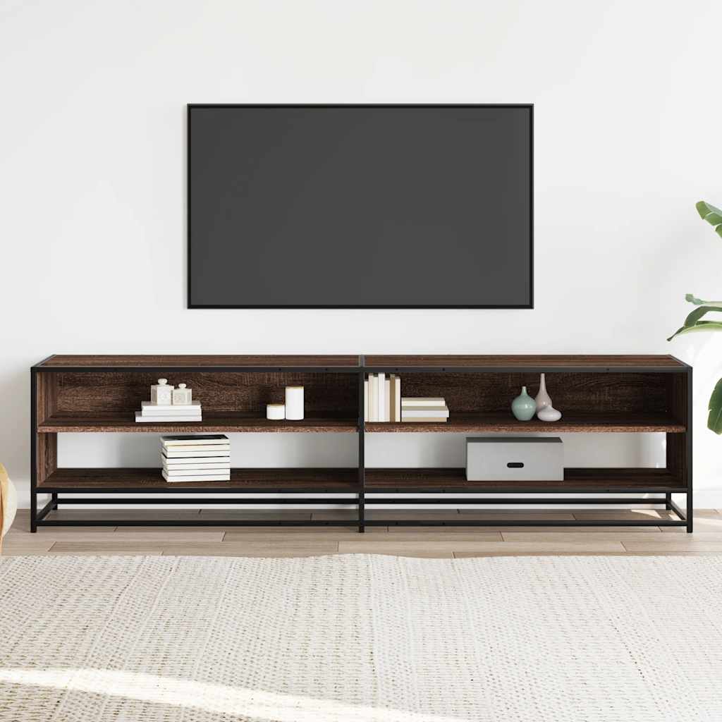 vidaXL Mueble de TV madera de ingeniería marrón roble 180,5x40x46 cm - Image 3