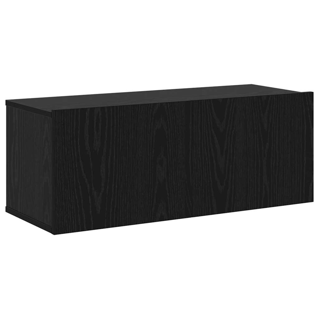 vidaXL Conjunto de mueble de TV 6 pcs Roble Negro Madera de ingeniería - Image 6