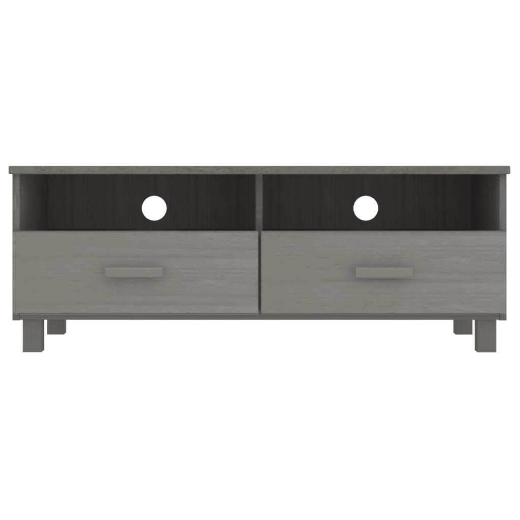 vidaXL Mueble de TV HAMAR madera maciza pino gris claro 106x40x40 cm - Image 3