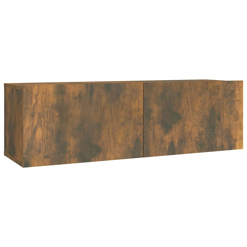 vidaXL Set de muebles de TV 2 pzas madera contrachapada roble ahumado - Image 6