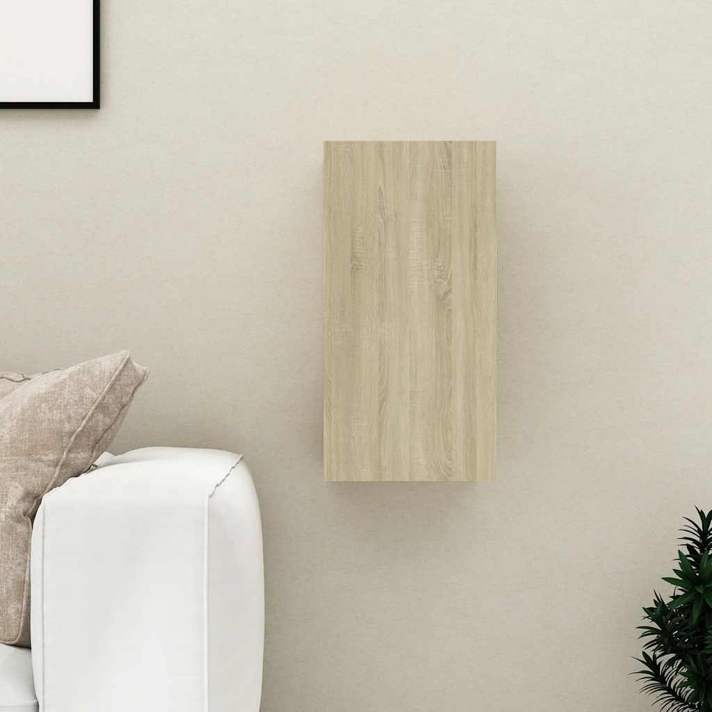 vidaXL Mueble de TV madera contrachapada color roble 30,5x30x60 cm