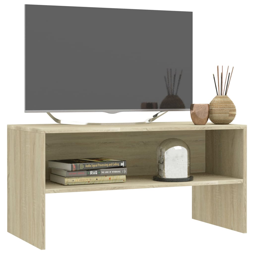 vidaXL Mueble de TV madera contrachapada roble Sonoma 80x40x40cm - Image 3
