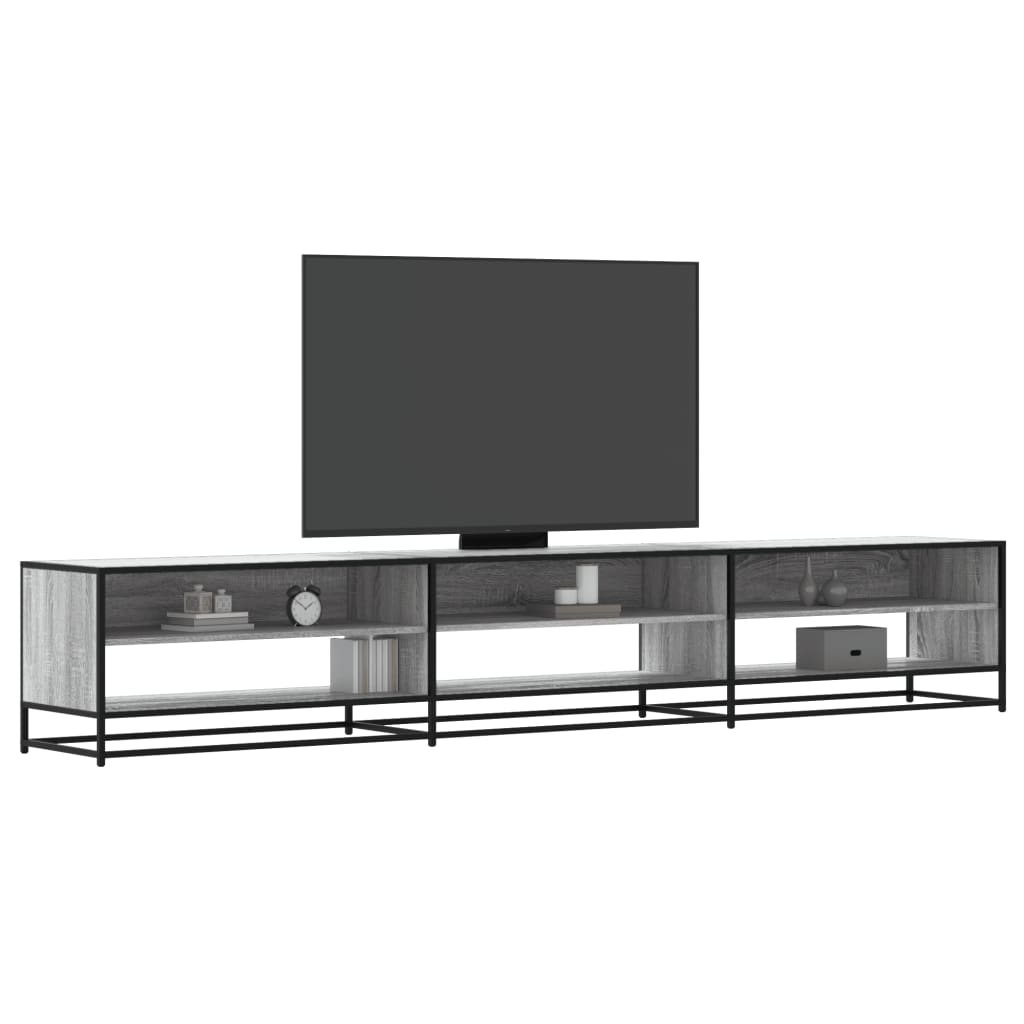 vidaXL Mueble de TV madera de ingeniería gris Sonoma 270x40x46 cm