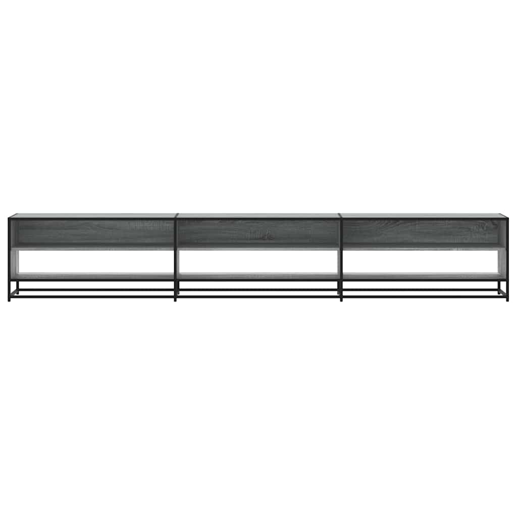 vidaXL Mueble de TV madera de ingeniería gris Sonoma 270x40x46 cm - Image 4