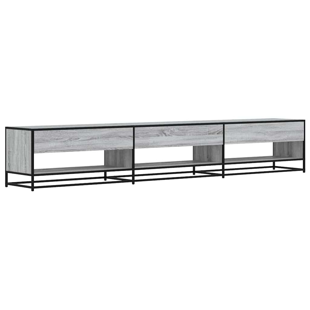 vidaXL Mueble de TV madera de ingeniería gris Sonoma 270x40x46 cm - Image 6