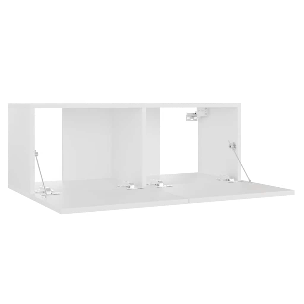 vidaXL Mueble para TV madera contrachapada blanco 80x30x30 cm - Image 5