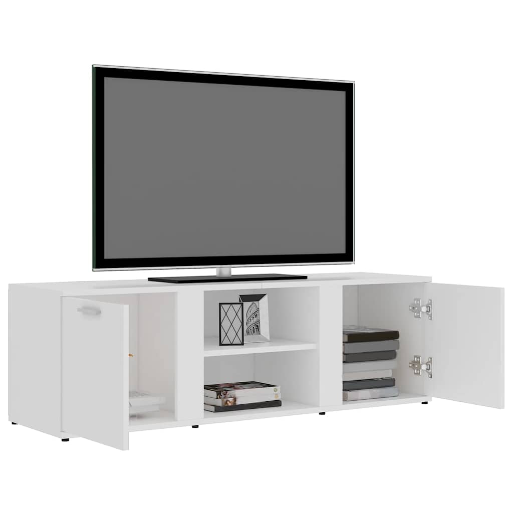 vidaXL Mueble de TV madera contrachapada blanco 120x34x37 cm - Image 5