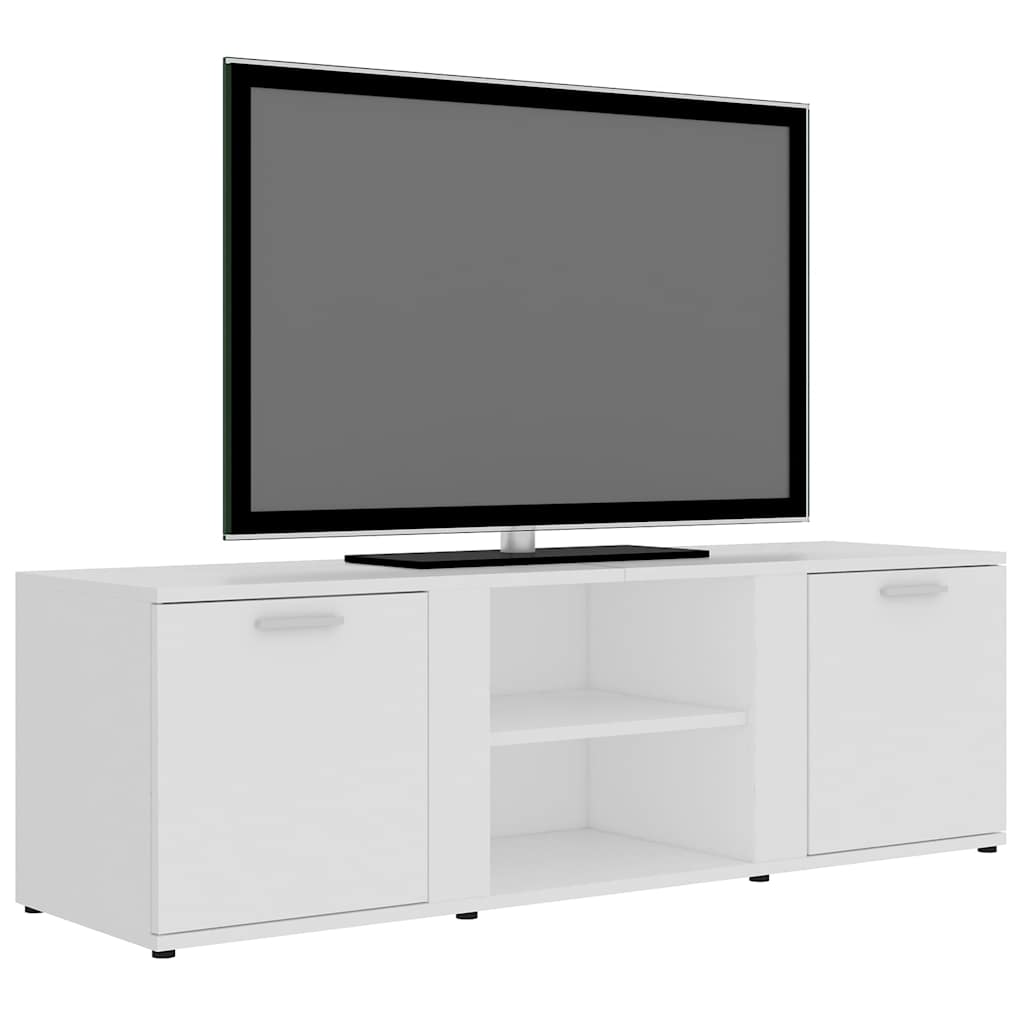 vidaXL Mueble de TV madera contrachapada blanco 120x34x37 cm - Image 4