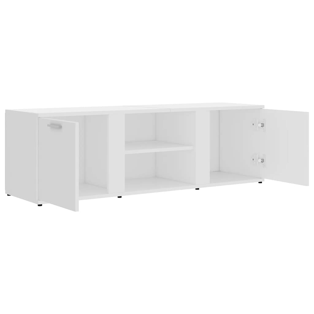 vidaXL Mueble de TV madera contrachapada blanco 120x34x37 cm - Image 6