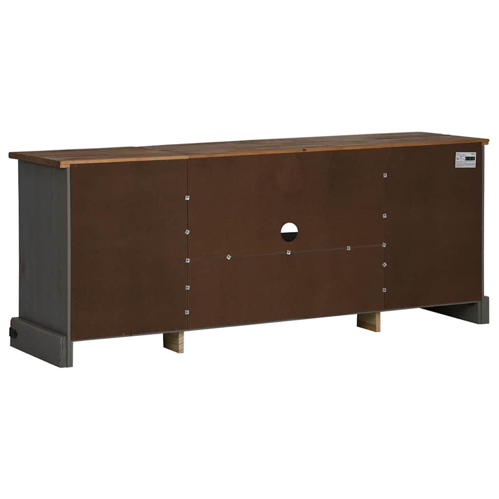 vidaXL Mueble de TV HALDEN 2 puerta correderas gris 150x40x60 cm - Image 6