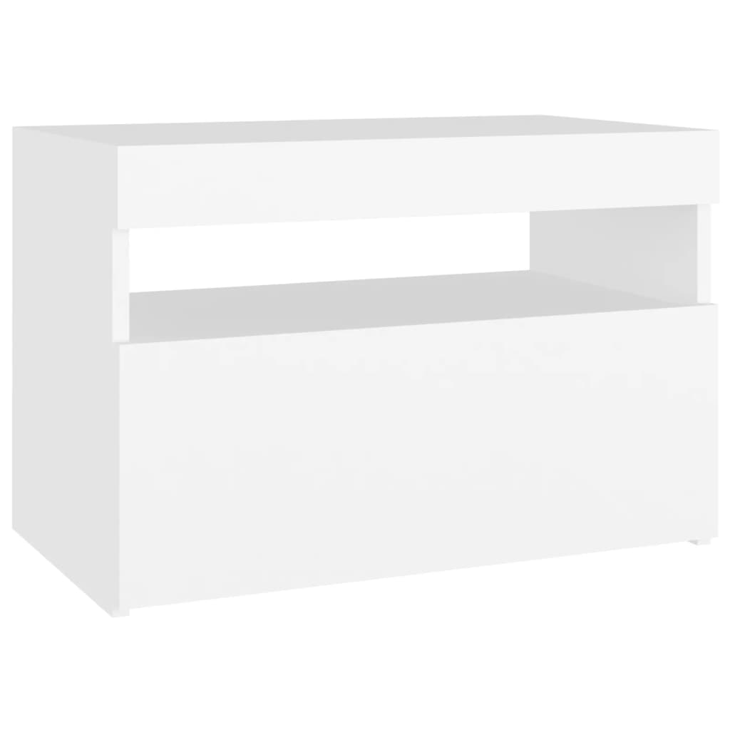 vidaXL Mueble de TV con luces LED blanco 60x35x40 cm - Image 3