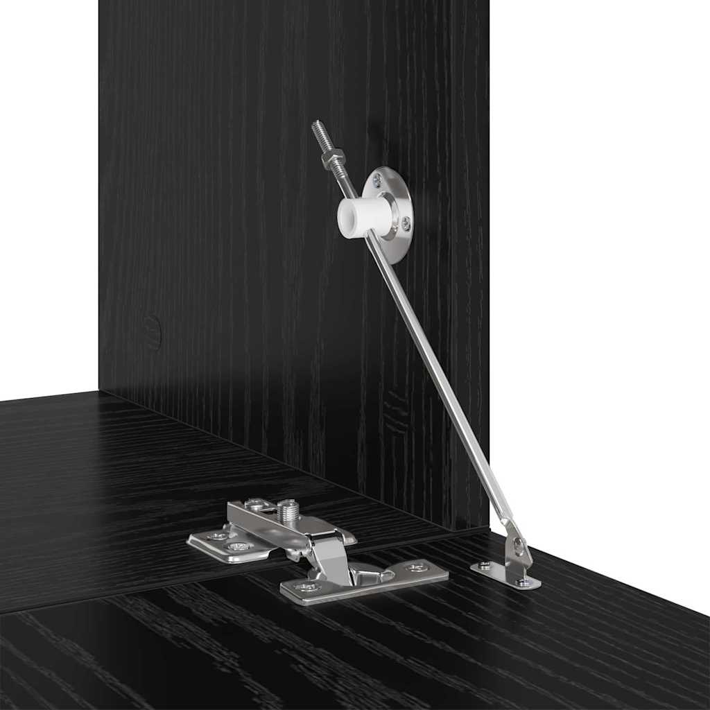 vidaXL Conjunto de mueble de TV 4 pcs Roble Negro 60 x 30 x 30 cm - Image 6