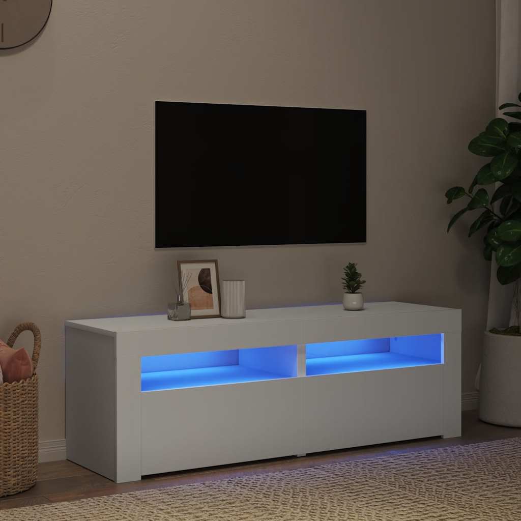 vidaXL Mueble para TV con luces LED blanco 120x35x40 cm