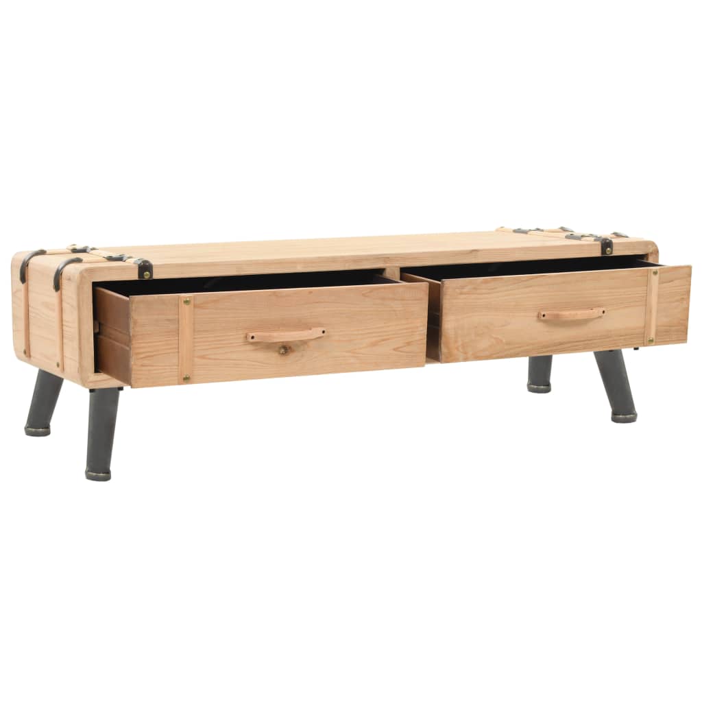 vidaXL Mueble para TV madera maciza de abeto 120x33x35 cm - Image 3