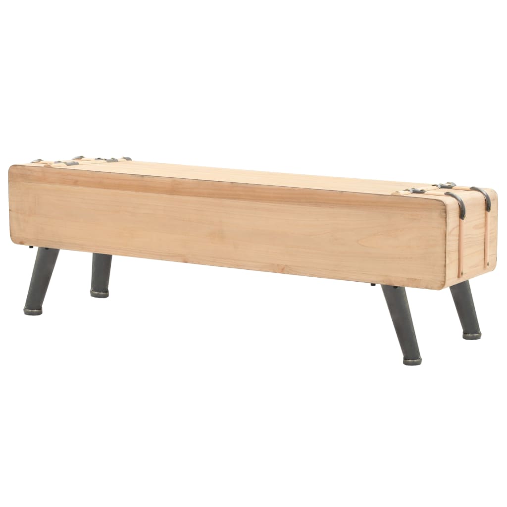 vidaXL Mueble para TV madera maciza de abeto 120x33x35 cm - Image 4