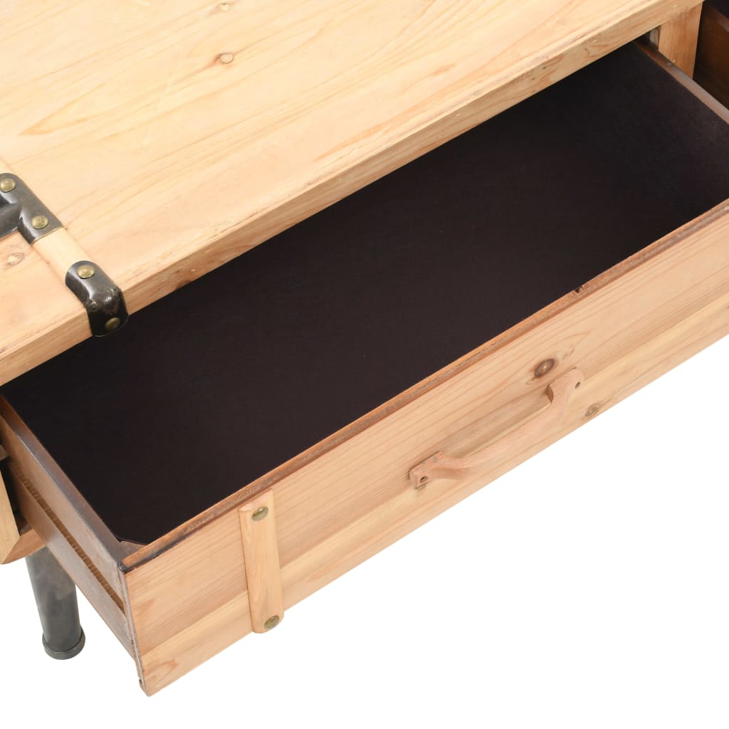 vidaXL Mueble para TV madera maciza de abeto 120x33x35 cm - Image 6