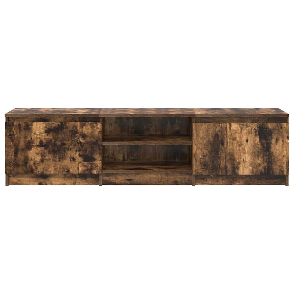 vidaXL Mueble para TV madera contrachapada roble ahumado 140x40x35,5cm - Image 5