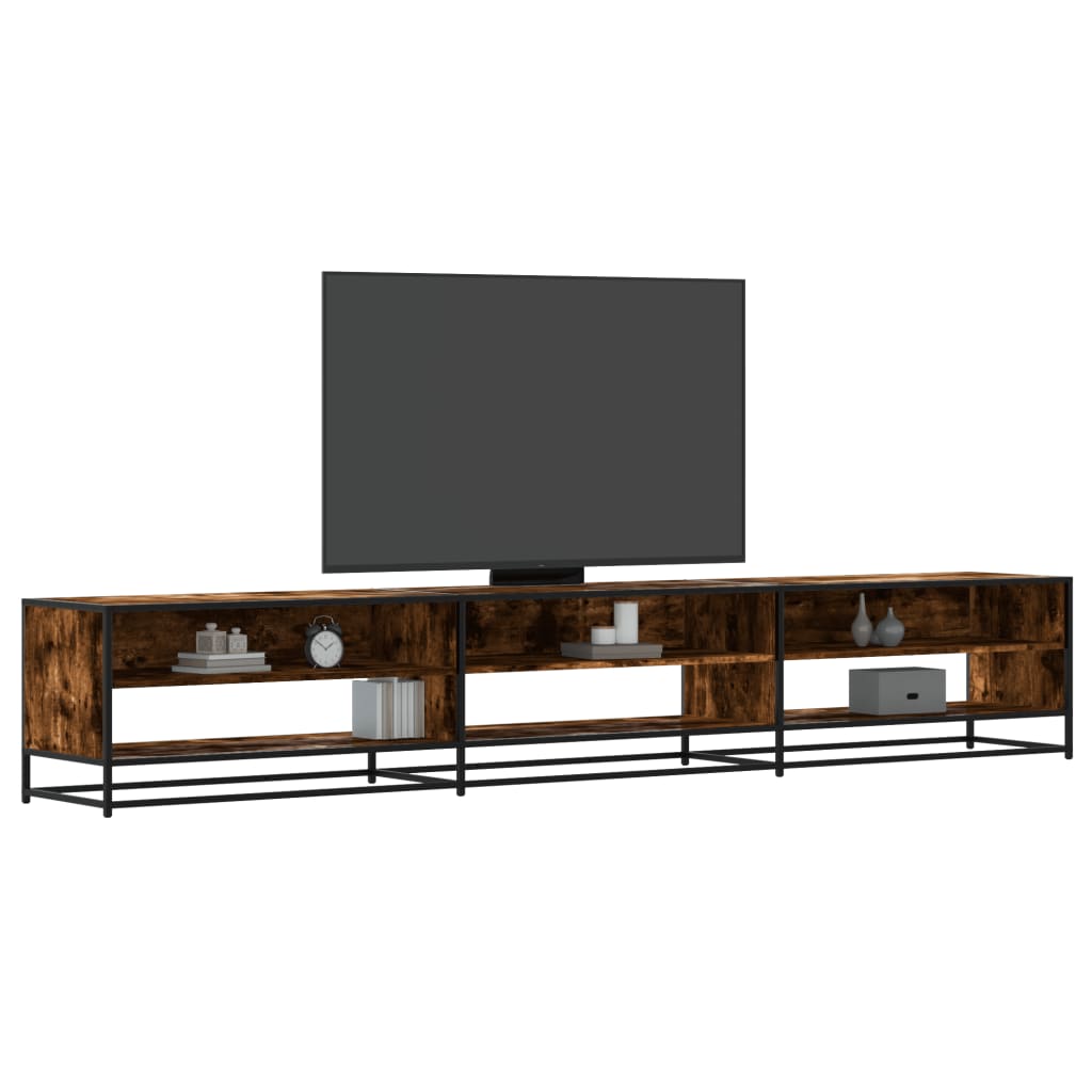 vidaXL Mueble de TV madera de ingeniería roble ahumado 270x40x46 cm