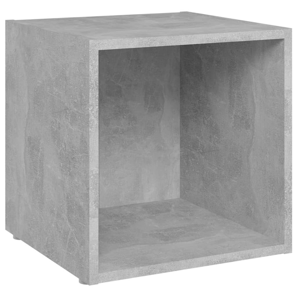 vidaXL Mueble de TV 2uds madera contrachapada gris hormigón 37x35x37cm - Image 3