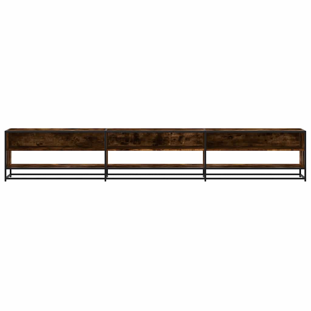 vidaXL Mueble de TV madera de ingeniería roble ahumado 270x40x46 cm - Image 4