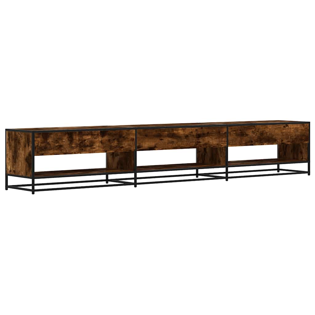 vidaXL Mueble de TV madera de ingeniería roble ahumado 270x40x46 cm - Image 6