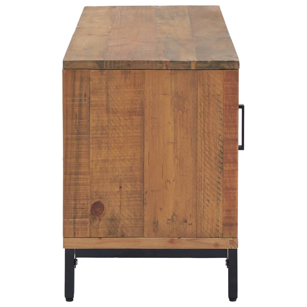 vidaXL Mueble para TV madera maciza de pino marrón 110x35x48 cm - Image 5