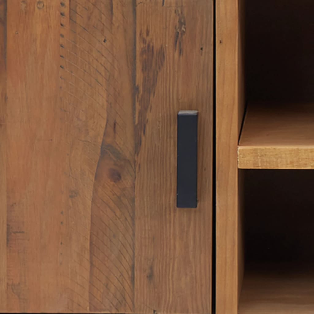 vidaXL Mueble para TV madera maciza de pino marrón 110x35x48 cm - Image 6