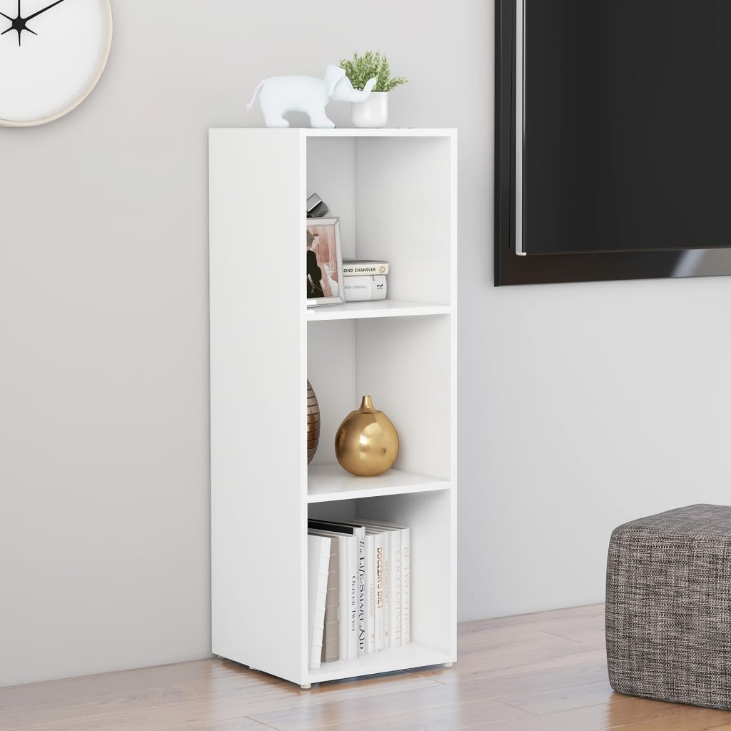 vidaXL Mueble de TV madera contrachapada blanco 107x35x37 cm - Image 4