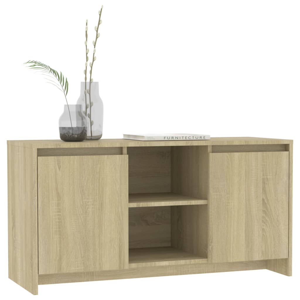vidaXL Mueble de TV madera contrachapada roble Sonoma 102x37,5x52,5 cm - Image 6
