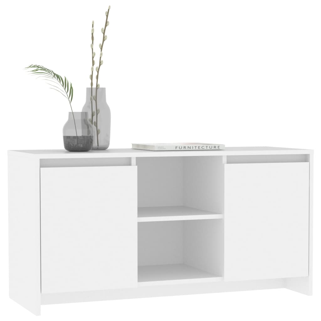 vidaXL Mueble para TV madera contrachapada blanco 102x37,5x52,5 cm - Image 6