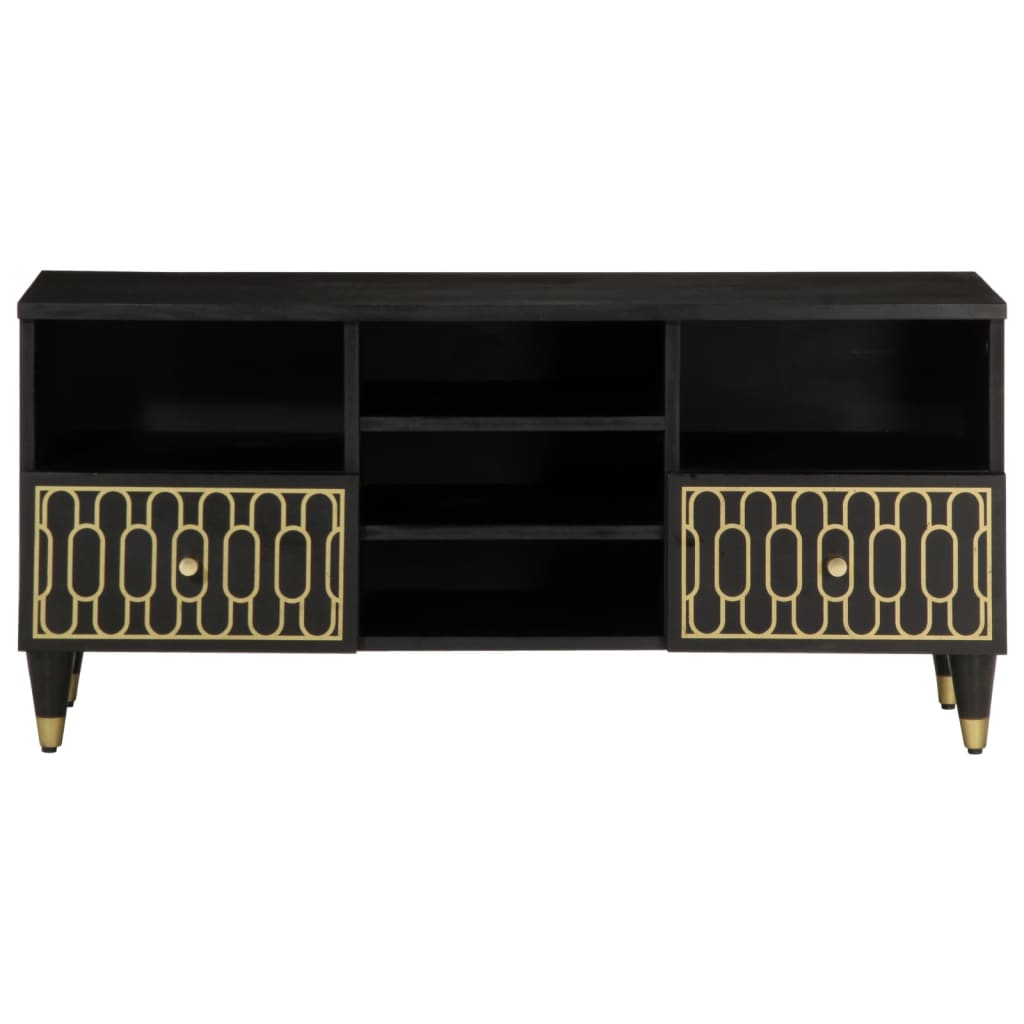 vidaXL Mueble de TV madera maciza de mango 100x33x46 cm - Image 3