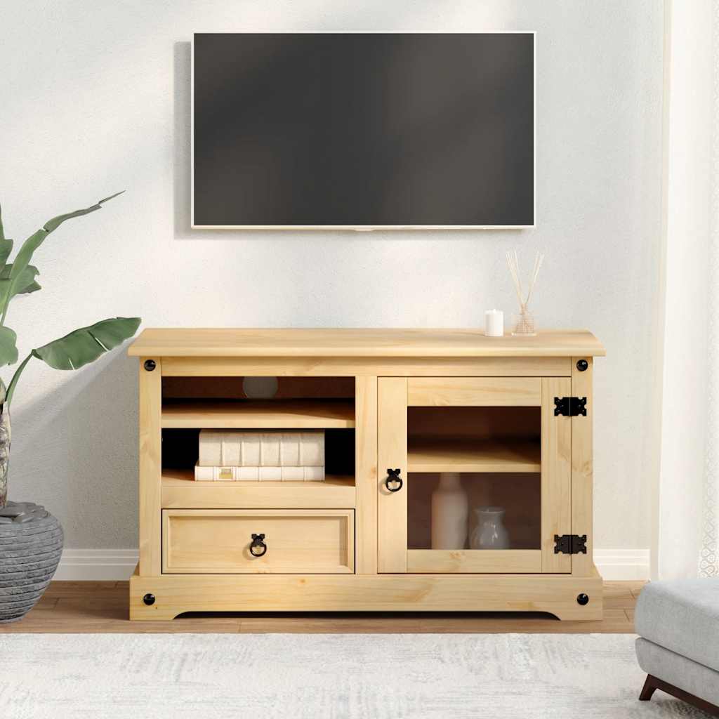vidaXL Mueble de TV Corona madera maciza de pino 100x45x58 cm - Image 3