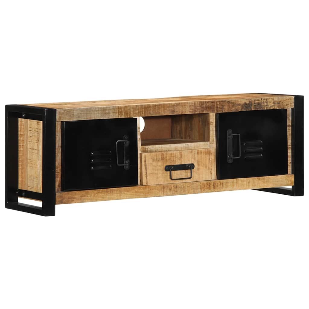 vidaXL Mueble de TV madera maciza de mango rugosa 100x30x35 cm
