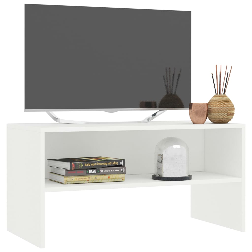 vidaXL Mueble para TV madera contrachapada blanco 80x40x40 cm - Image 3