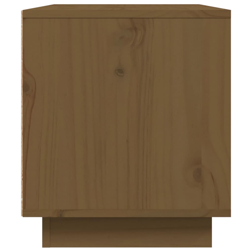 vidaXL Mueble de TV madera maciza de pino marrón miel 80x35x40,5 cm - Image 6