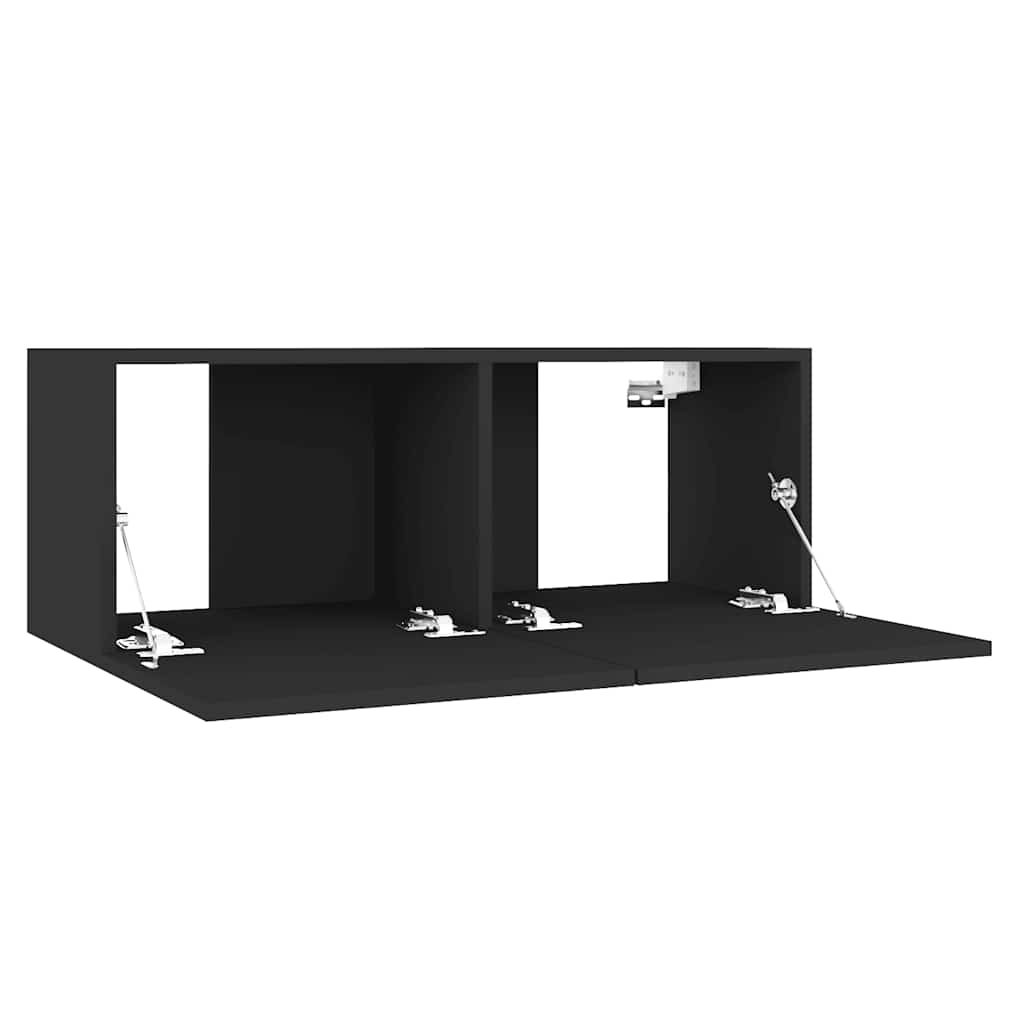 vidaXL Mueble para TV madera contrachapada negro 80x30x30 cm - Image 6