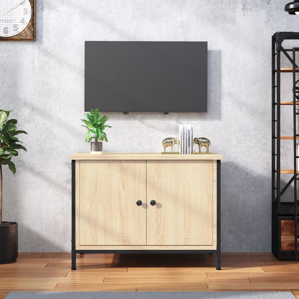 vidaXL Mueble de TV con puertas roble Sonoma 60x35x45 cm madera de ingeniería