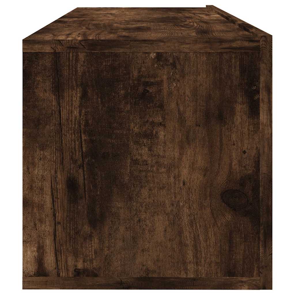 vidaXL Mueble de TV madera contrachapada roble ahumado 100x30x30 cm - Image 6