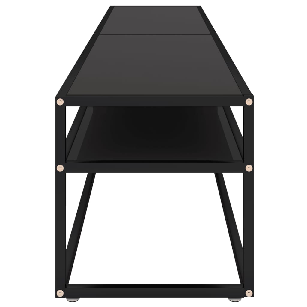 vidaXL Mueble para TV vidrio templado negro 200x40x40,5 cm - Image 4