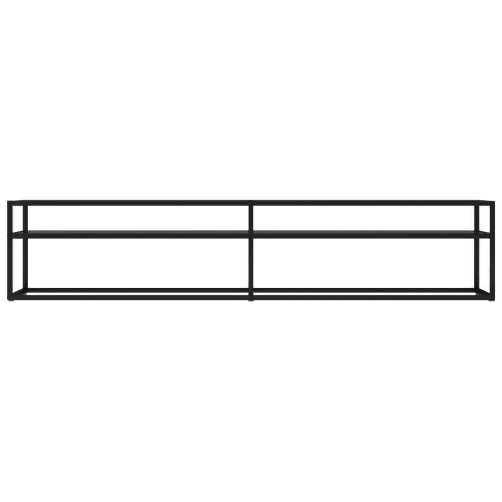 vidaXL Mueble para TV vidrio templado negro 200x40x40,5 cm - Image 3