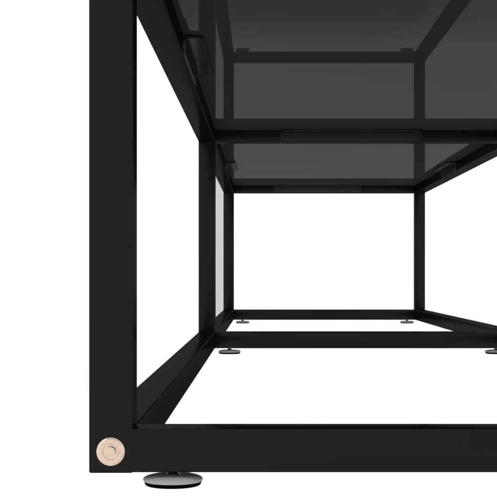 vidaXL Mueble para TV vidrio templado negro 200x40x40,5 cm - Image 5