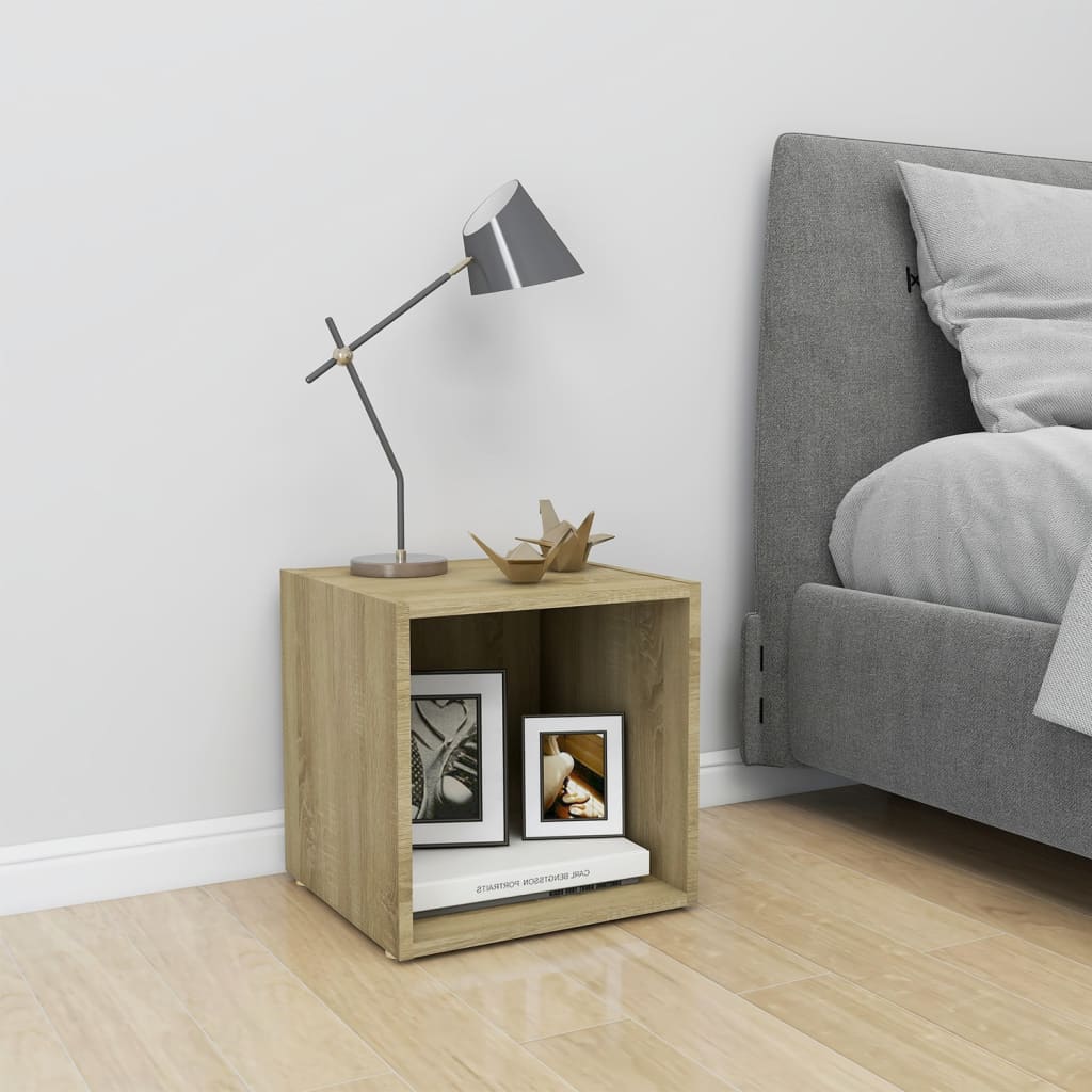 vidaXL Mueble para TV madera contrachapada roble Sonoma 37x35x37 cm