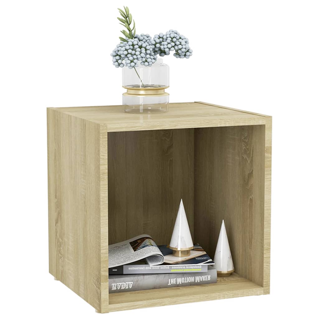 vidaXL Mueble para TV madera contrachapada roble Sonoma 37x35x37 cm - Image 5