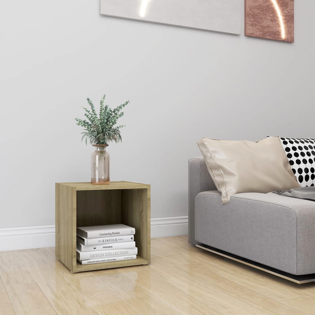 vidaXL Mueble para TV madera contrachapada roble Sonoma 37x35x37 cm - Image 6