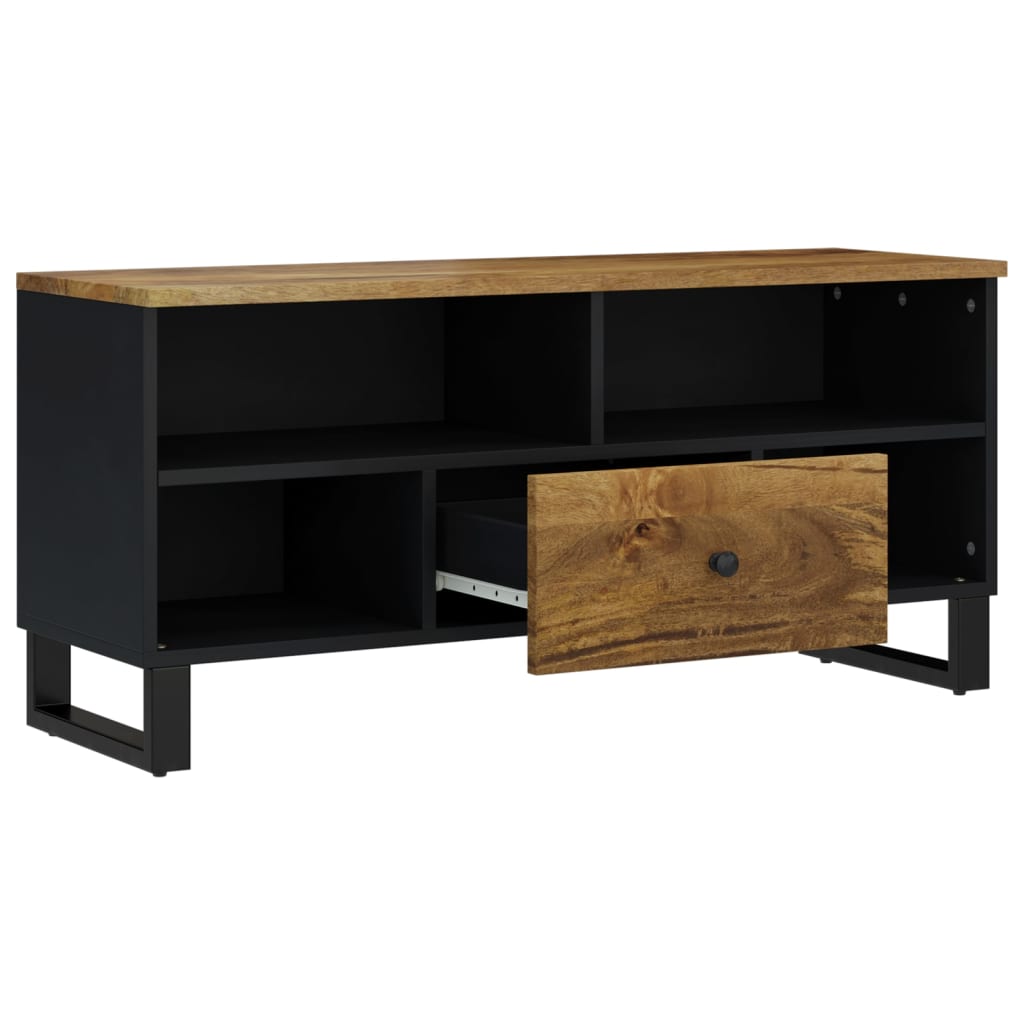 vidaXL Mueble de TV madera mango y madera contrachapada 100x33x46 cm - Image 3