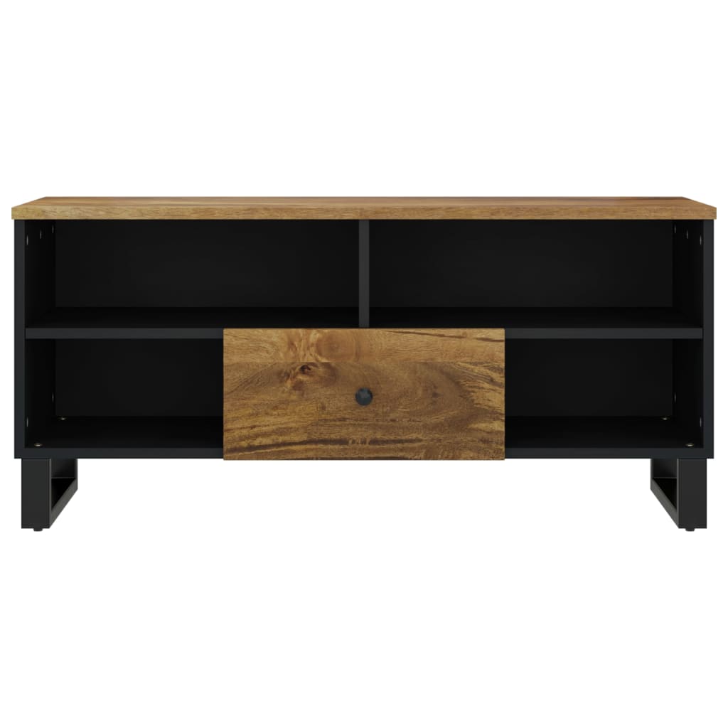 vidaXL Mueble de TV madera mango y madera contrachapada 100x33x46 cm - Image 4