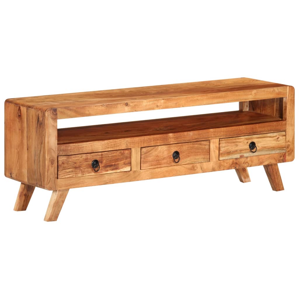 vidaXL Mueble de TV de madera maciza de acacia 110x30x40 cm