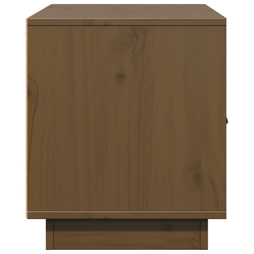 vidaXL Mueble de TV madera maciza de pino marrón miel 80x34x40 cm - Image 6