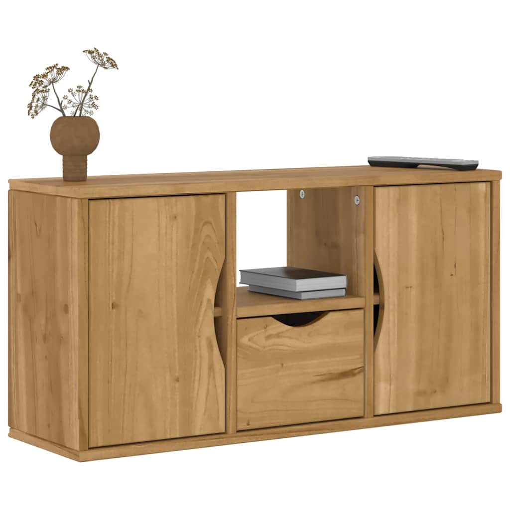 vidaXL Mueble para TV con cajón ODDA 79x24x40 cm madera pino maciza