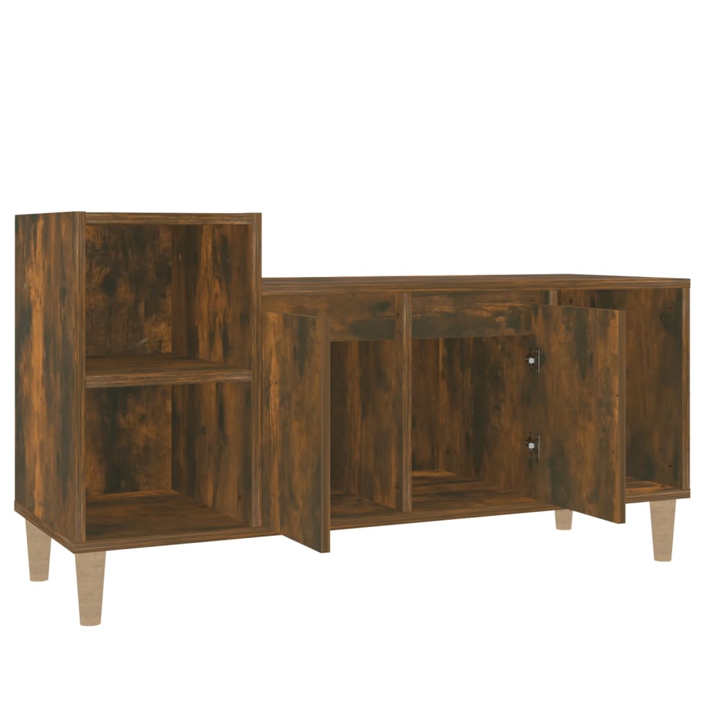 vidaXL Mueble para TV madera contrachapada roble ahumado 100x35x55 cm - Image 6